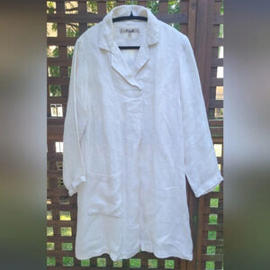 Flax Cream Long Sleeve Dress